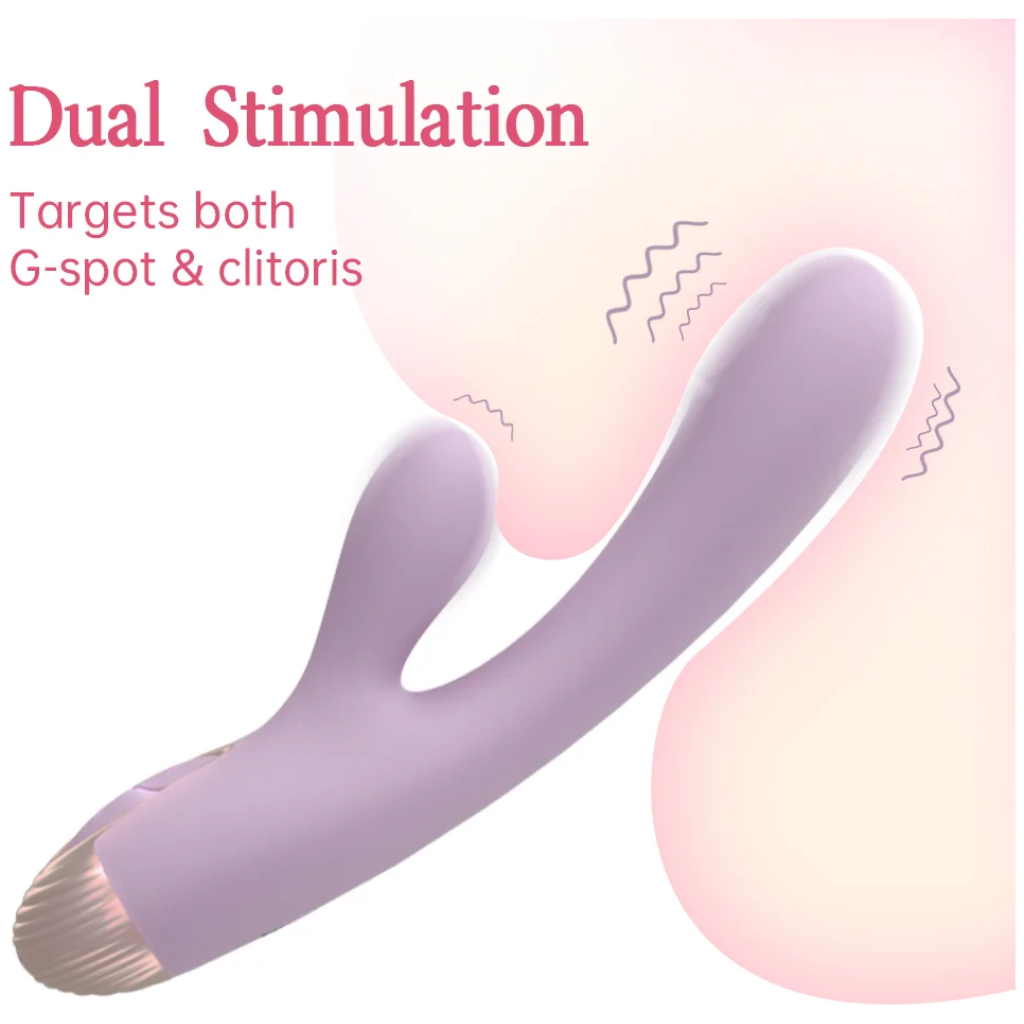 dry well dildo vibrator 2 in 1 fe rabbit g spot vibrators dildos with 5 patting & 5 vibration modes