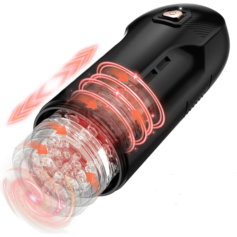 automatic masturbator telescopic rotation adult masturbator cup penis pump vibrating thrusting rotating blowjob