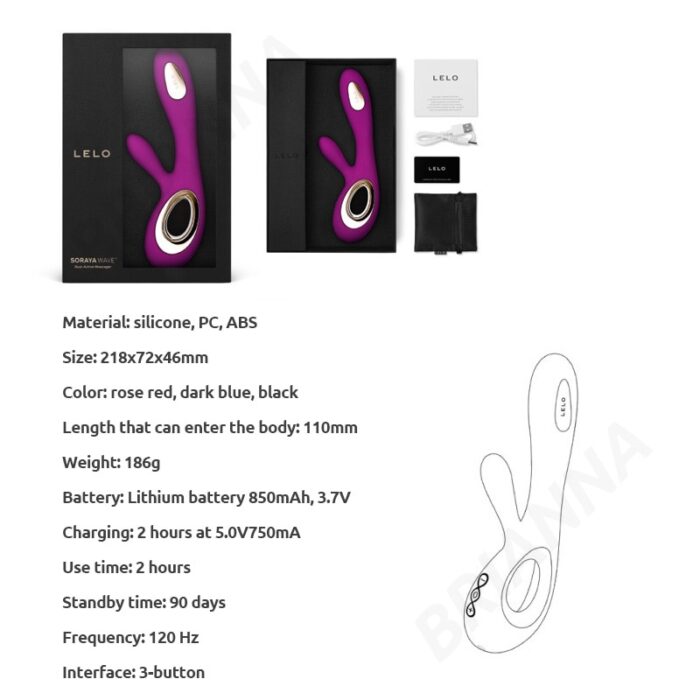 LELO-soraya-wave-rabbit-vibrator-for-women-Double-head-sway-dildo-Soft-silicone-G-spot-clitoris-2