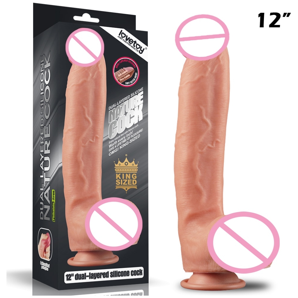 Lovetoy-Dual-Layer-Silicone-Dildos-10-12-Hug-Realistic-Penis-Female-Masturbation-Lifelike-Dildo-with-Suction