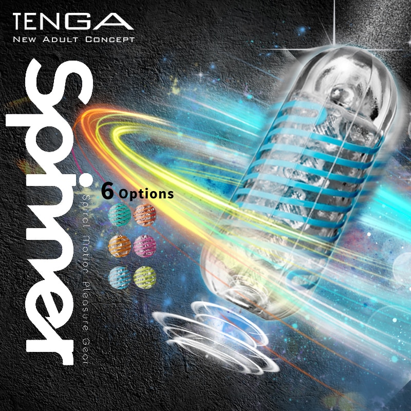 TENGA-Male-Masturbation-Cup-SPINNER-Spiral-Reusable-Realistic-Vagina-Pocket-Pussy-Cup-Penis-Glans-Stimulation-Sex
