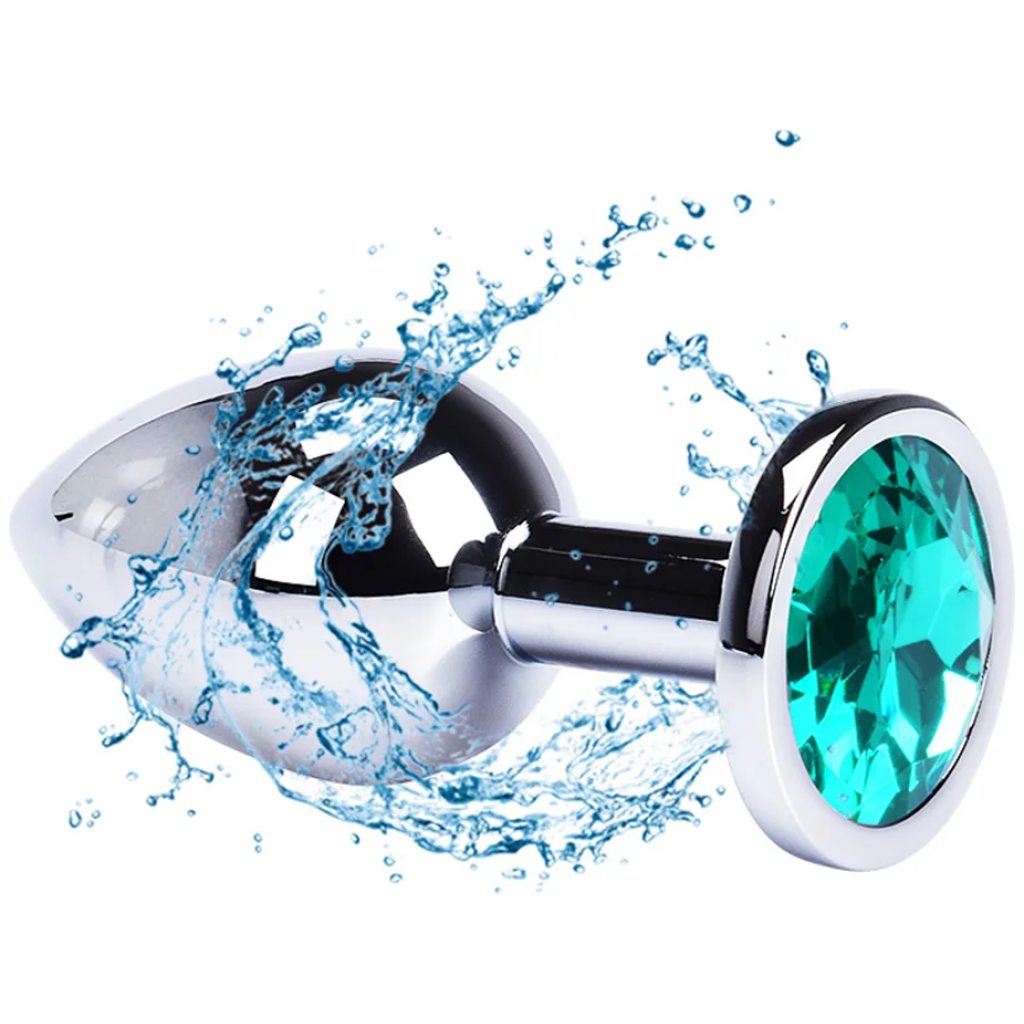 anus plug anal bead adults metal butt plug stainless steel anal plug with jewelry colorful crystal adult game