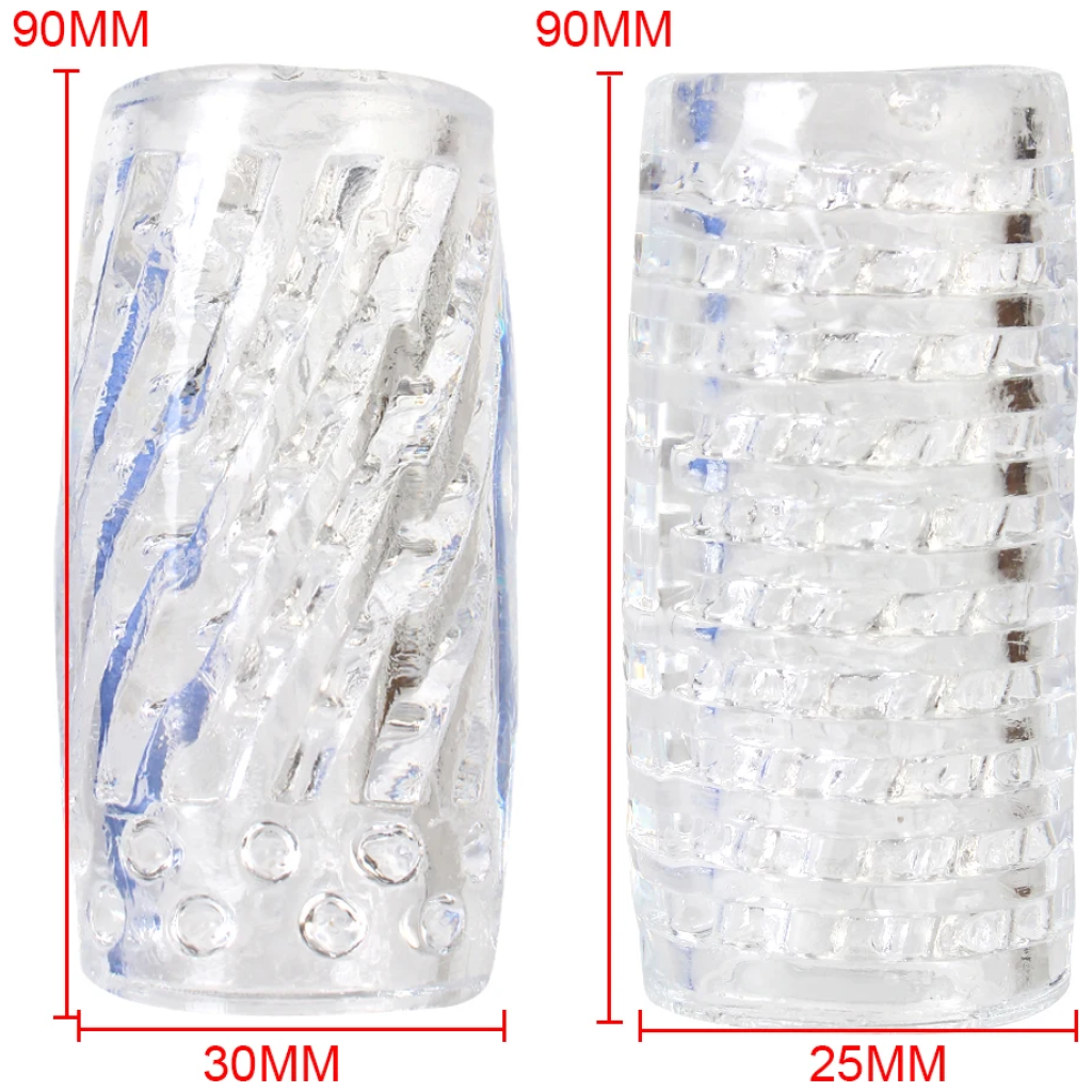 9cm transparent masturbator artificial pussy vaginal 18 glans sucking penis pump spikes exerciser erotic