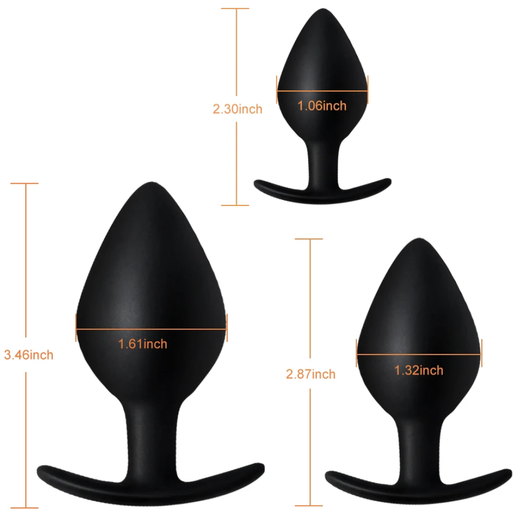 3pc silicone anal plug butt plugs bdsm dildo tapon anale prostate massager buttplug adult sex products