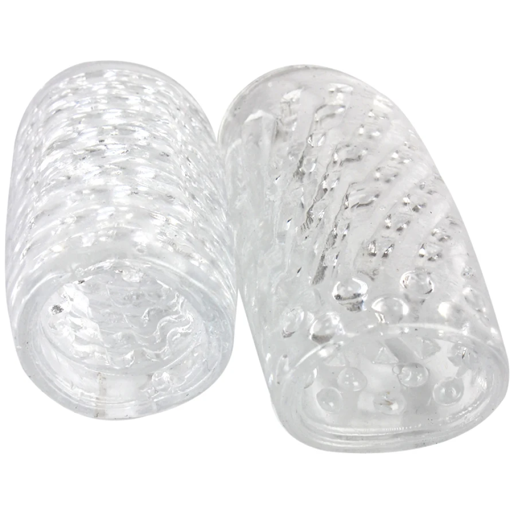 9cm transparent masturbator artificial pussy vaginal 18 glans sucking penis pump spikes exerciser erotic