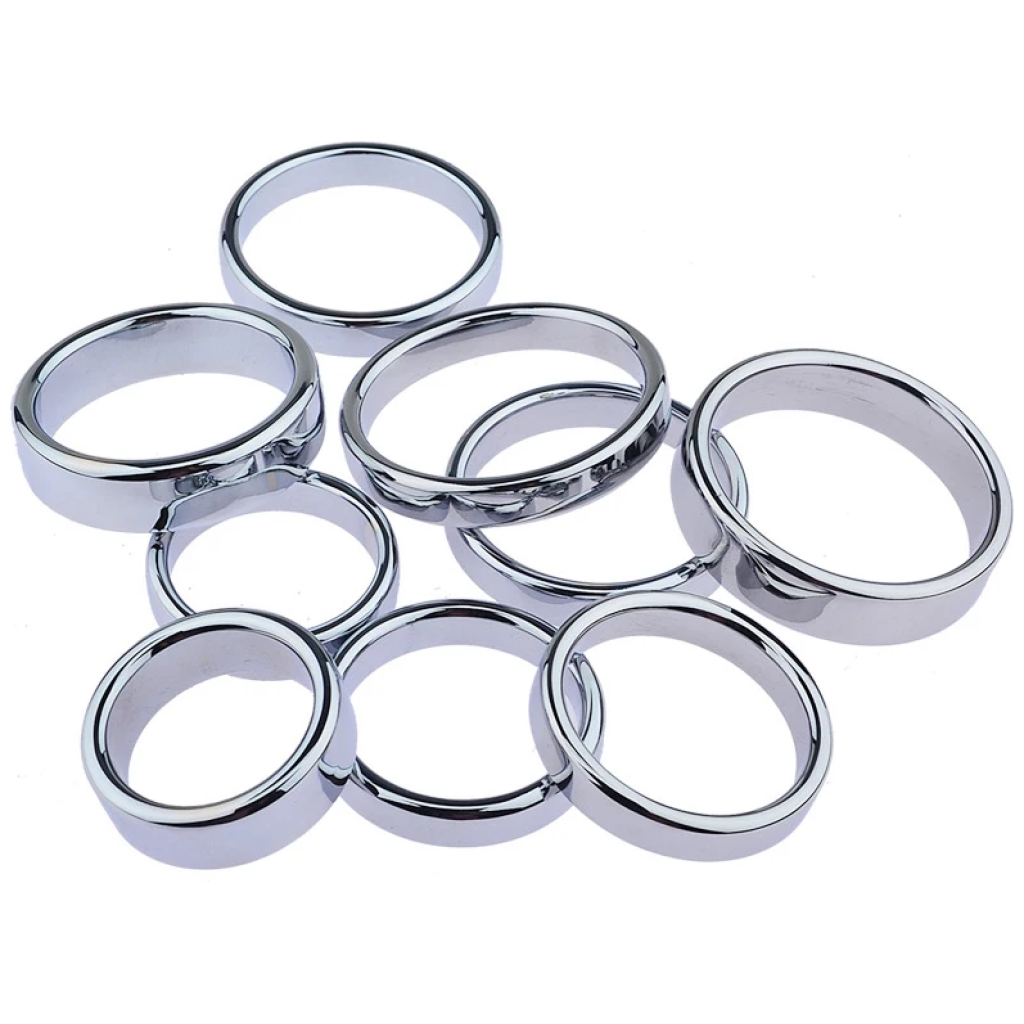 6 sizes stainless steel penis ring ball scrotum stretcher ejaculation delay metal cock rings bdsm cockring