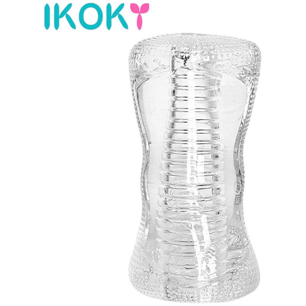 13cm masturbator transparent jelly artificial vaginal real pussy penis exerciser cock enlarger suck erotic