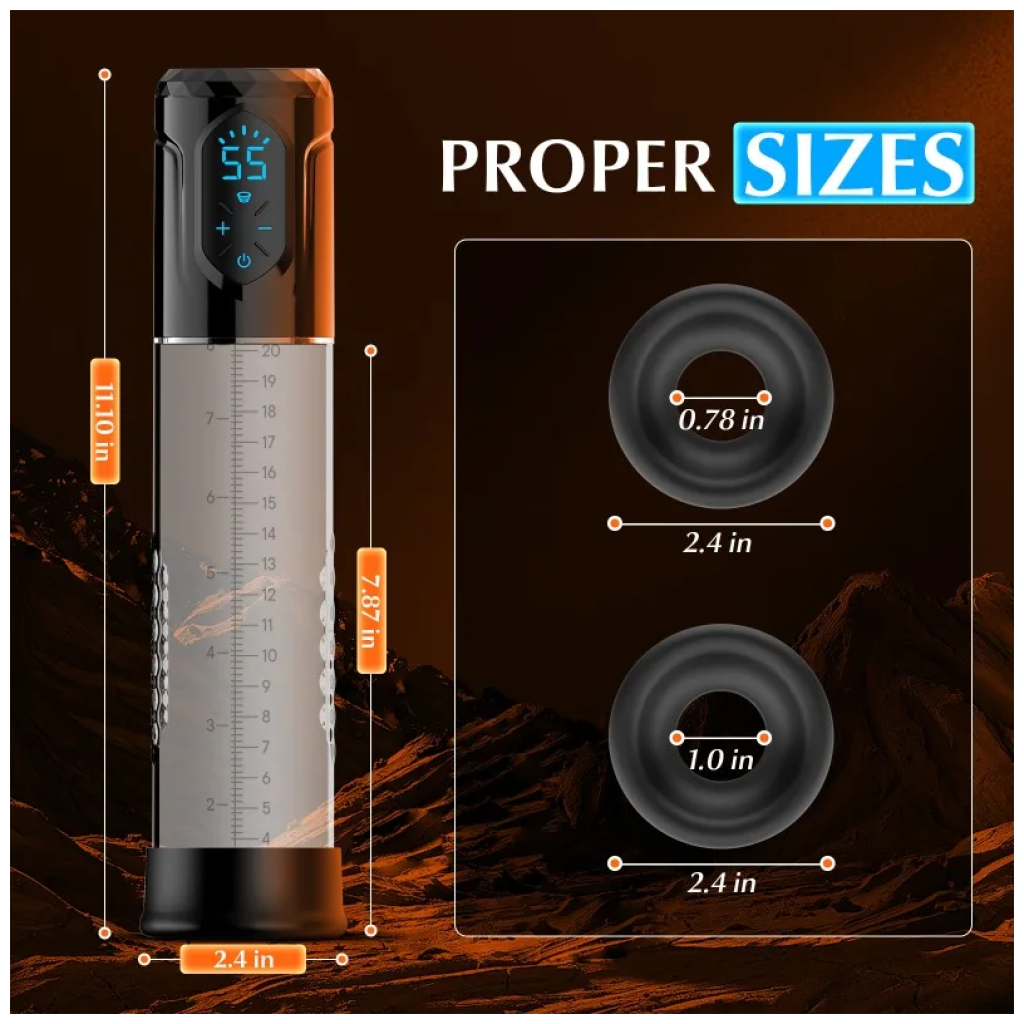 electric penis pump for enlargement exercise trainer vibration vacuum pump 5 suction levels 2 silicone sleeves