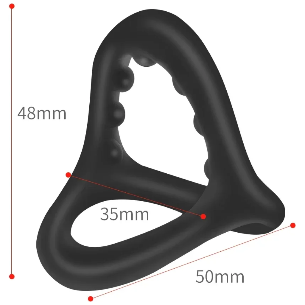 silicone penis rings cock ring erection enhancing triangular penis ring with massage beads delayed ejaculation