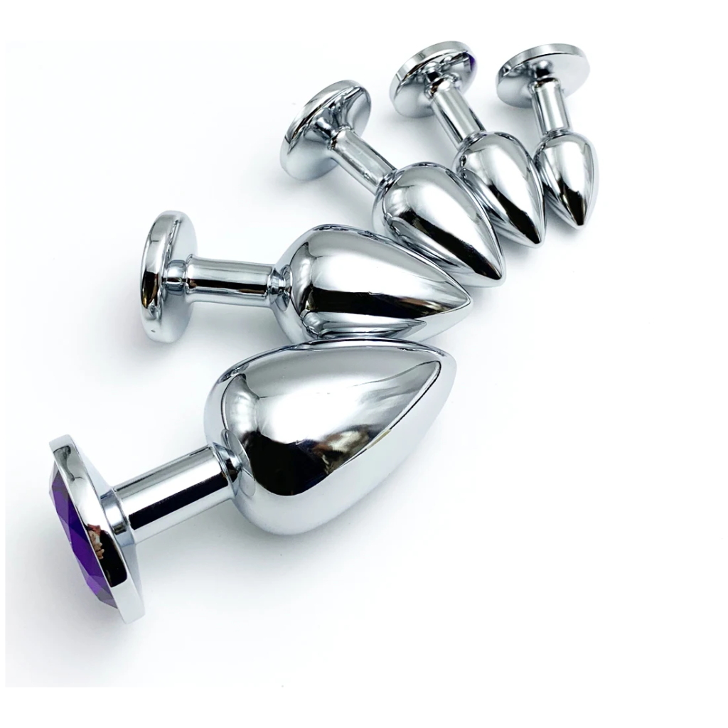metal anal plug jewelry base beginner to expert 5 size butt plug, tail fe/ dildos couples adults game