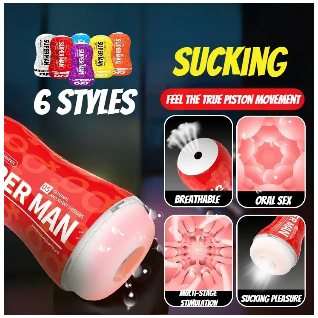 powerful sucking masturbator 6 styles realistic vagina masturbation cup endurance exercise pocket pussy