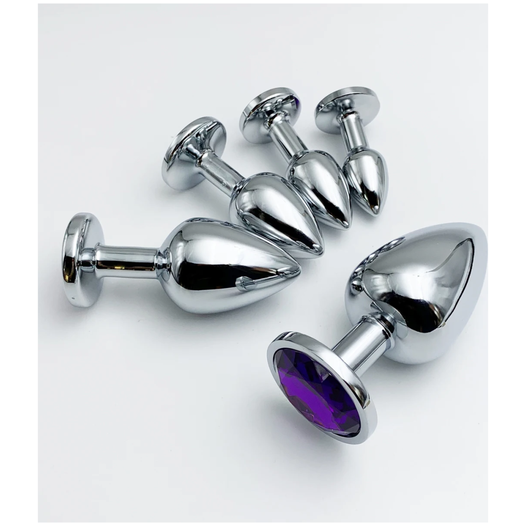 metal anal plug jewelry base beginner to expert 5 size butt plug, tail fe/ dildos couples adults game