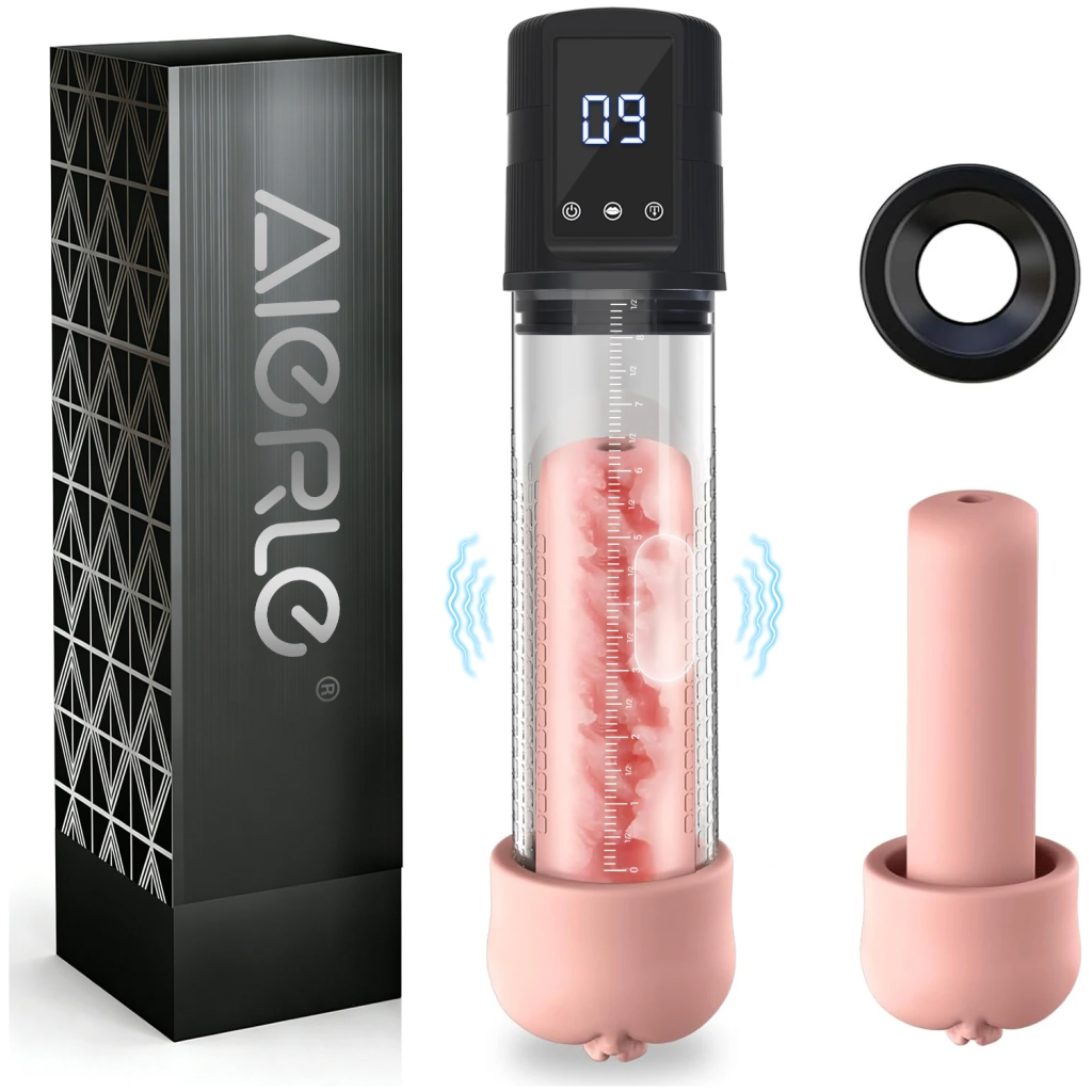 aierle electric penis pump for enlargement man vacuum pump enlargement extend pump masturbator penile trainer adults