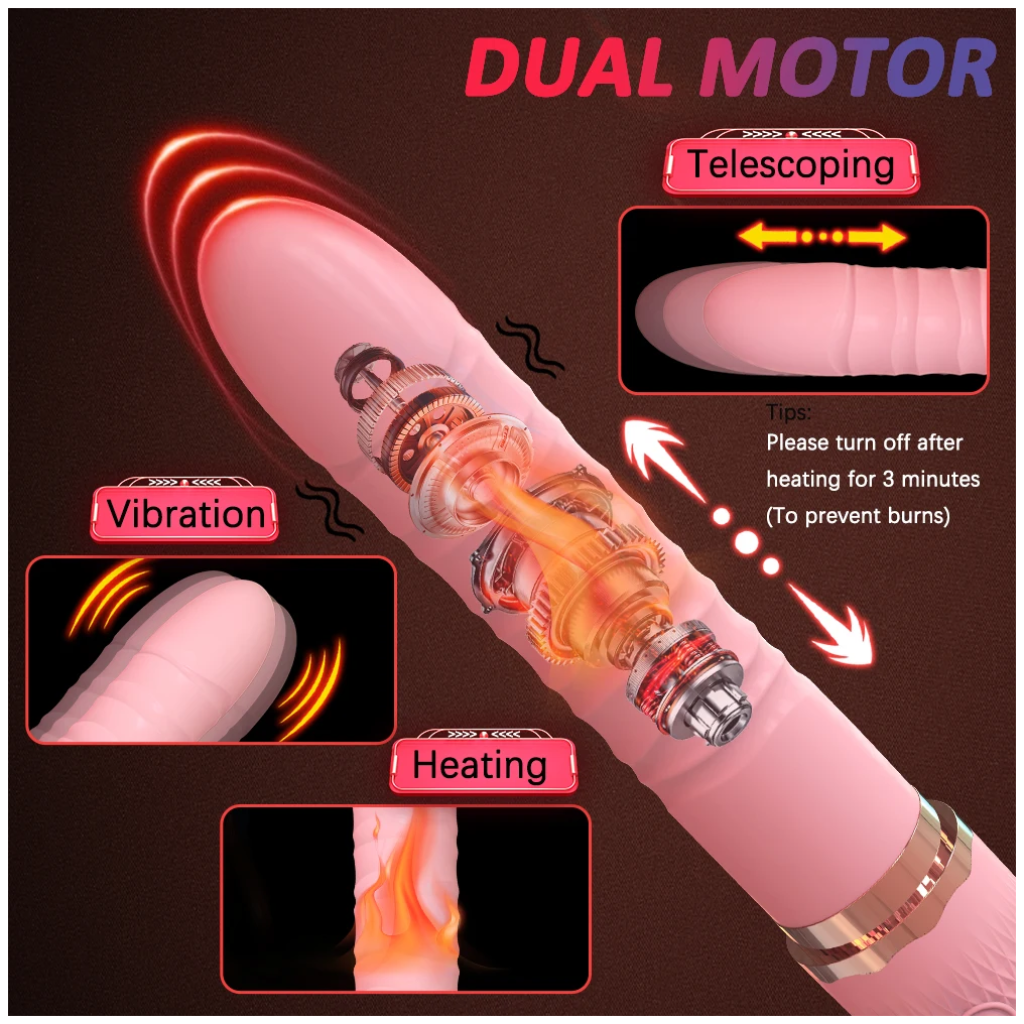 thrusting dildo vibrator fe g spot clitoral stimulator adult product with 10 thrusting 10 vibration modes sex toy