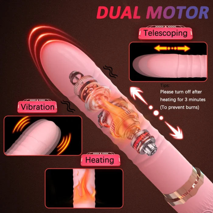 thrusting dildo vibrator fe g spot clitoral stimulator adult product with 10 thrusting 10 vibration modes sex toy