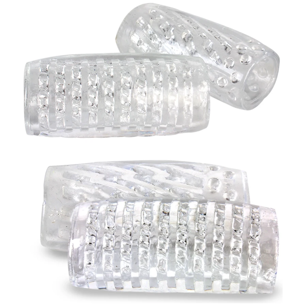 clear 9cm masturbator cup artificial vagina inner channel penis pump training exerciser sex toy men