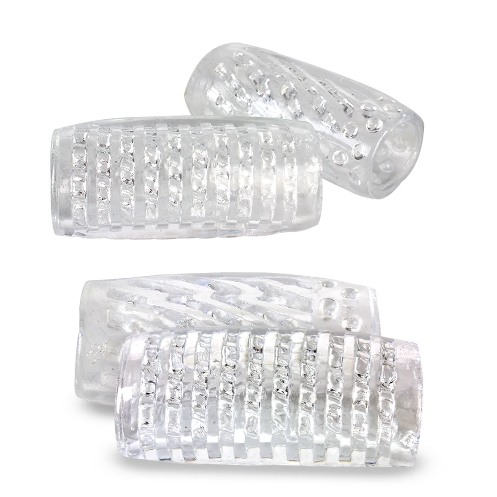 clear 9cm masturbator cup artificial vagina inner channel penis pump training exerciser sex toy men