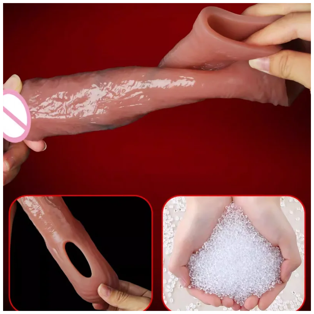 penis reusable silicone realistic stretcher enlarger soft real dick delayed ejection cock ring lock condom for man