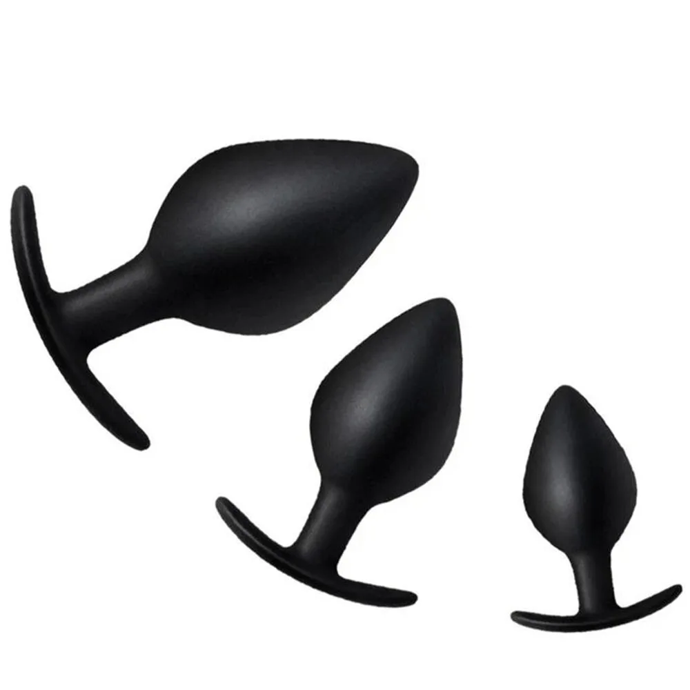 3pc silicone anal plug butt plugs bdsm dildo tapon anale prostate massager buttplug adult sex products