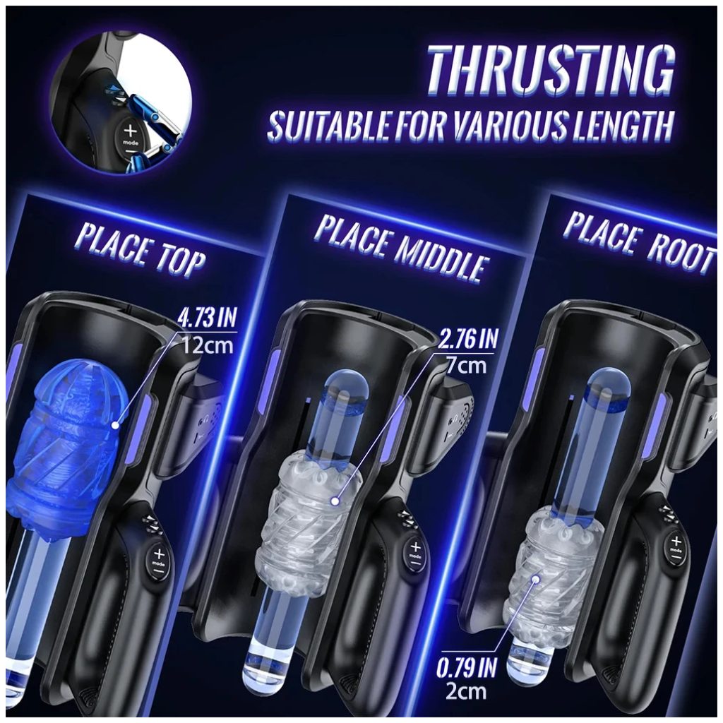 leten dual handles sex machine powerful electric thrusting masturbator 2 soft sleeve voice penis trainer sex toy