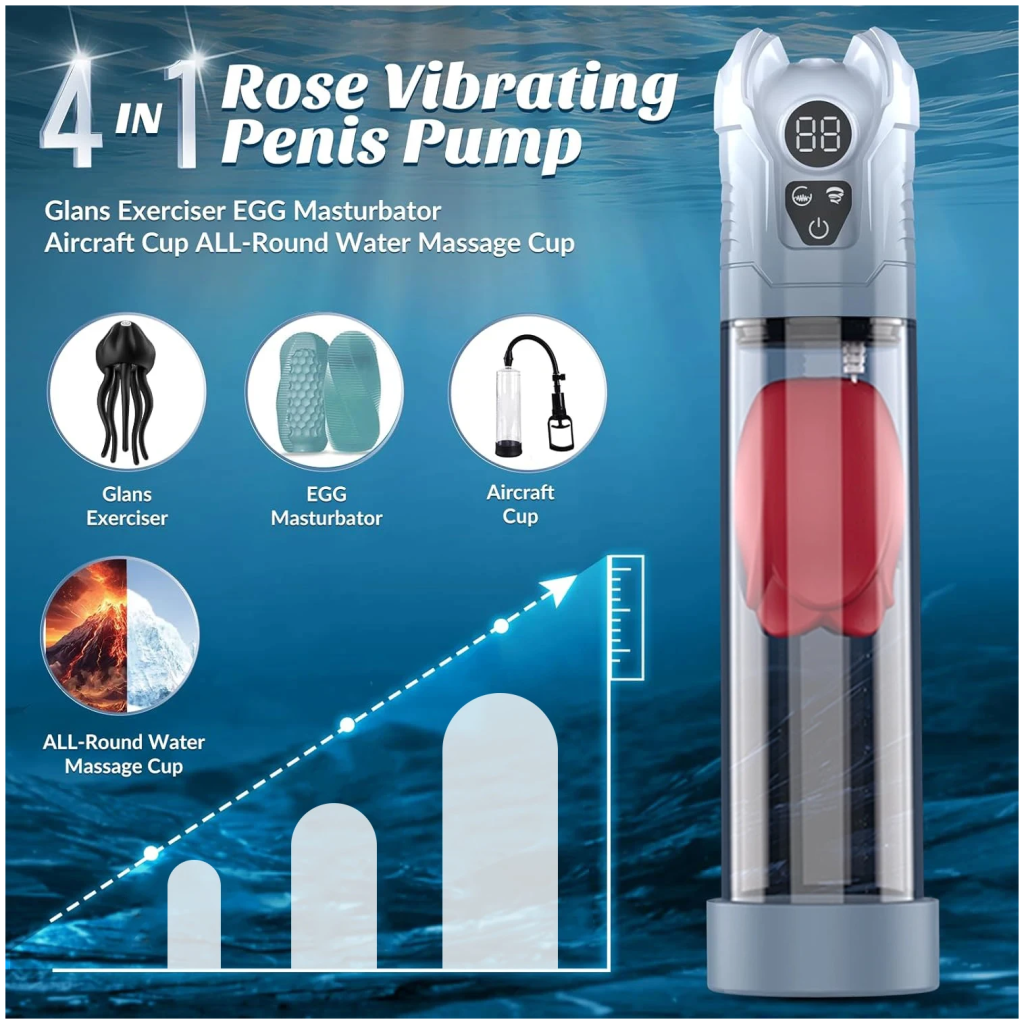 electric penis pump with 5 suction 6 training modes automatic masturbator lcd pumps enlargers ault