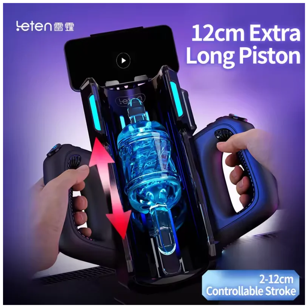 leten dual handles sex machine powerful electric thrusting masturbator 2 soft sleeve voice penis trainer sex toy