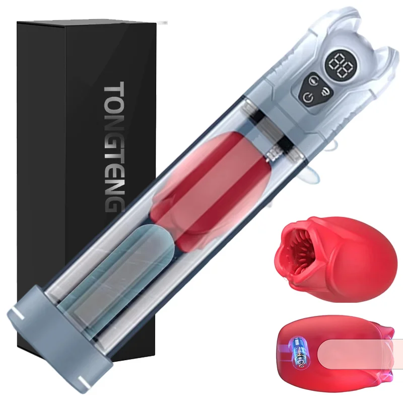electric penis pump with 5 suction 6 training modes automatic masturbator lcd pumps enlargers ault