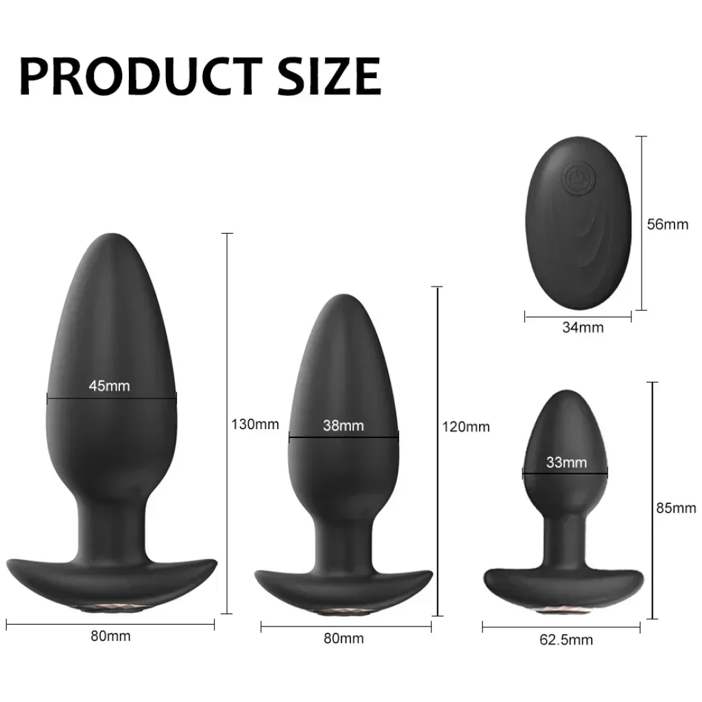 wireless remote control anal plug vibrator prostate massager clitoral stimulator 10 modes sex toy couples