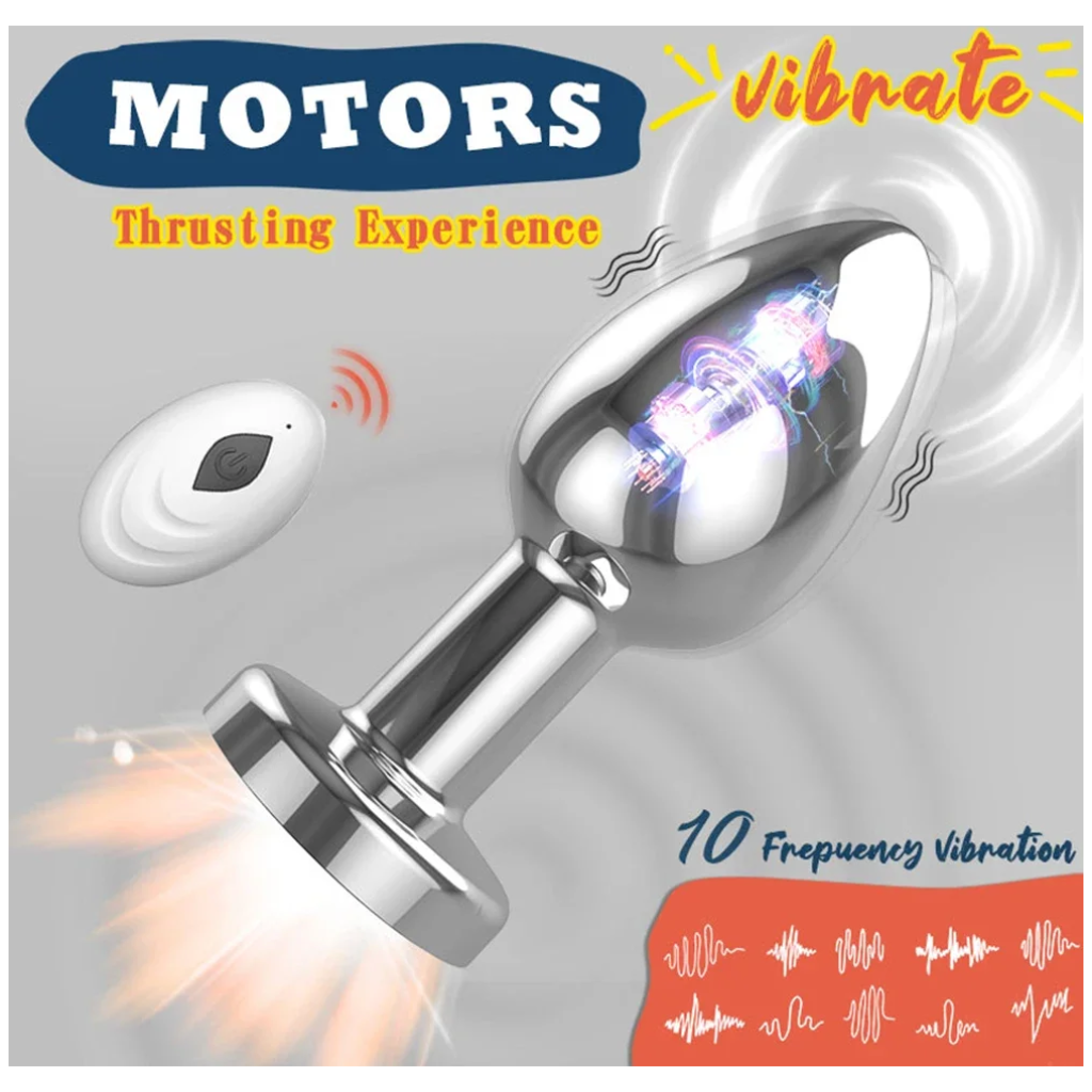 vibrating anal plug vibrator remote control 10 powerful vibrations prostate massager with flashing light base sex toy for couple