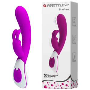 pretty love 12 function vibration rabbit dildo vibrator double g spot massager adult sex toy products for woman usb rechargeable