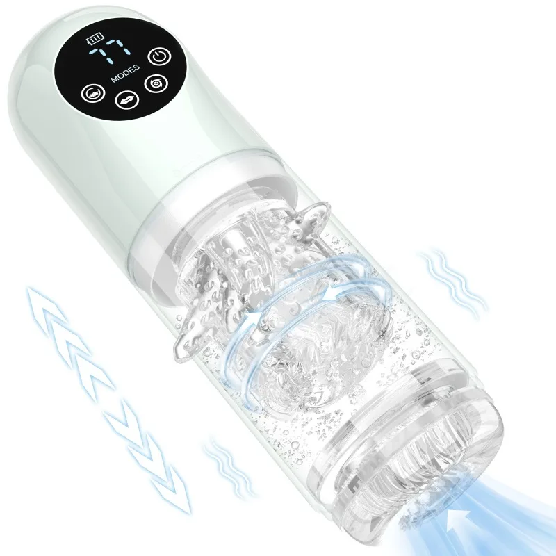 masturbator waterproof 7 vibrating & suction modes for penis stimulation pocket pussy man stroker penis pump