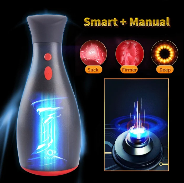 otouch squeeze masturbator inflatable masturbation cup vibrators dual breast blowjob pump penis massager