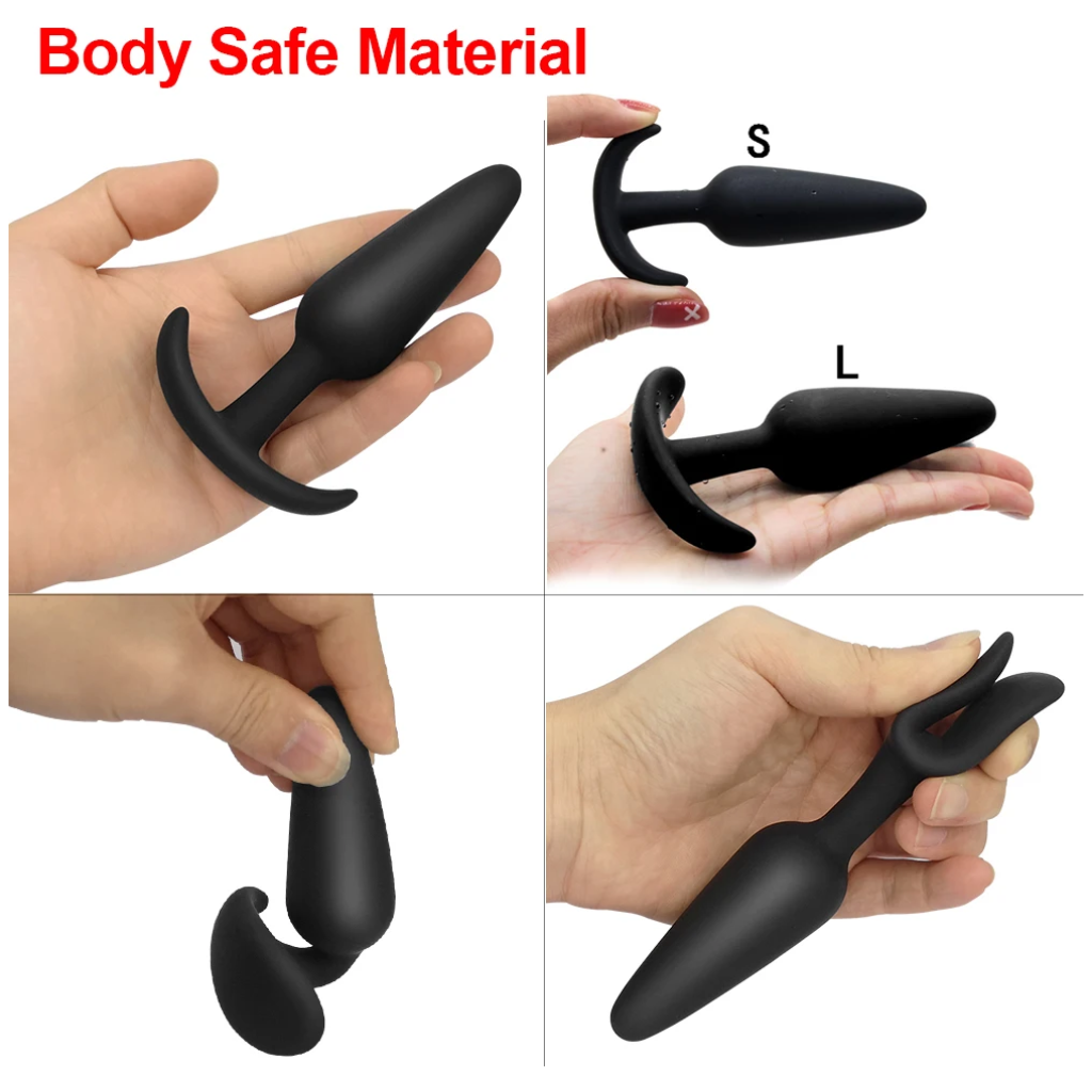 3 different size anal plug soft silicone anal butt plug stimulator adult / prostate massager anal trainer