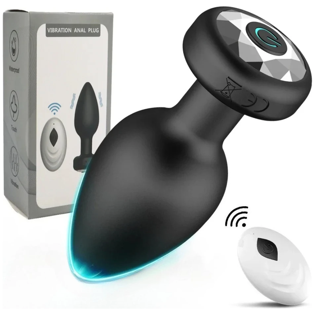 silicone wireless anal vibrator remote control prostate massager, unisex butt plug vagina stimulator, adult products