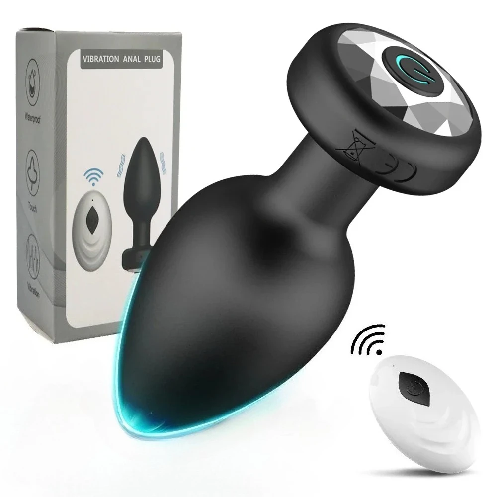 silicone wireless anal vibrator remote control prostate massager, unisex butt plug vagina stimulator, adult products