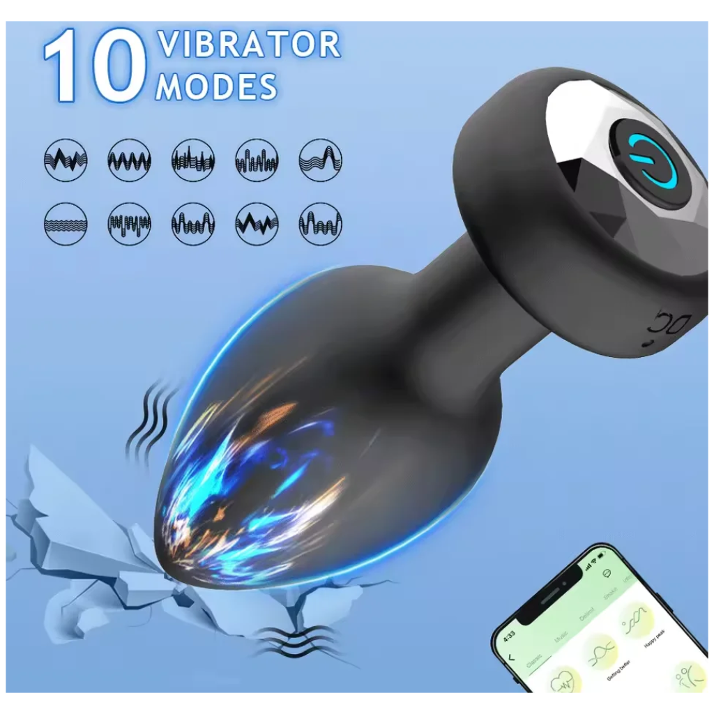 app wireless anal vibrator butt plug remote prostate stimulator fe control vagina massager adult gay