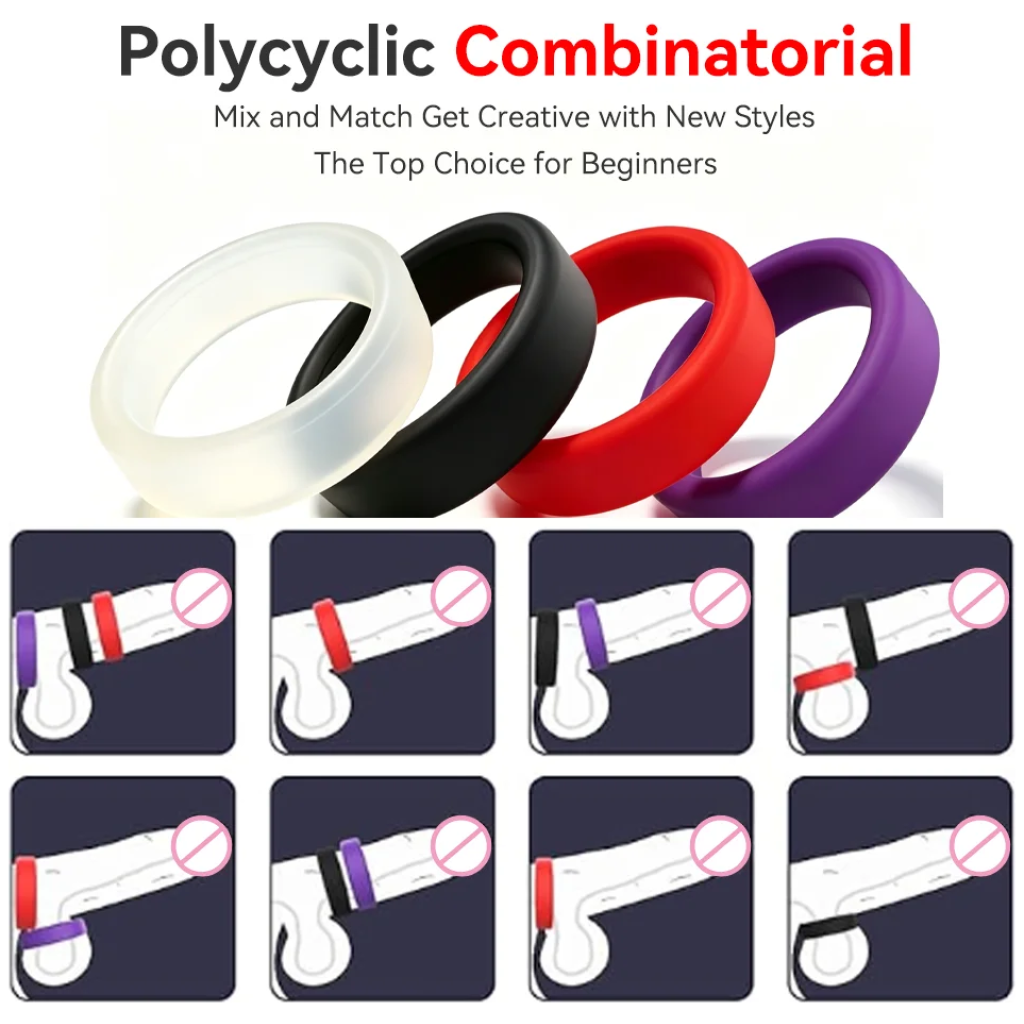 silicone penis ring cock ring erection ring delay ejaculation fixed stamina enhancer adult couples long lasting