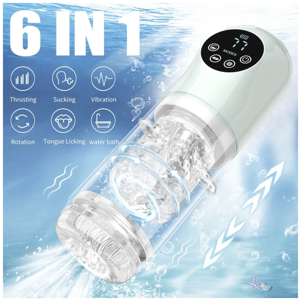 masturbator waterproof 7 vibrating & suction modes for penis stimulation pocket pussy man stroker penis pump