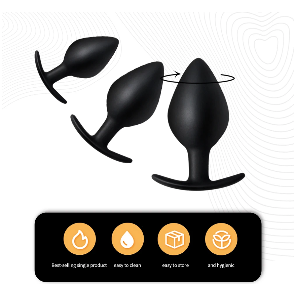 3pc silicone anal plug butt plugs bdsm dildo tapon anale prostate massager buttplug adult sex products