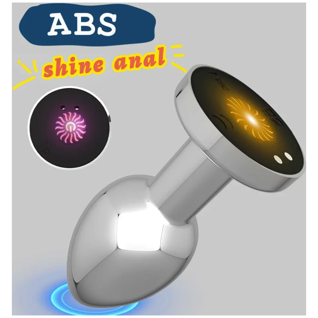vibrating anal plug vibrator remote control 10 powerful vibrations prostate massager with flashing light base sex toy for couple