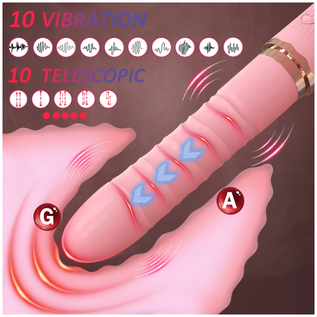 thrusting dildo vibrator fe g spot clitoral stimulator adult product with 10 thrusting 10 vibration modes sex toy