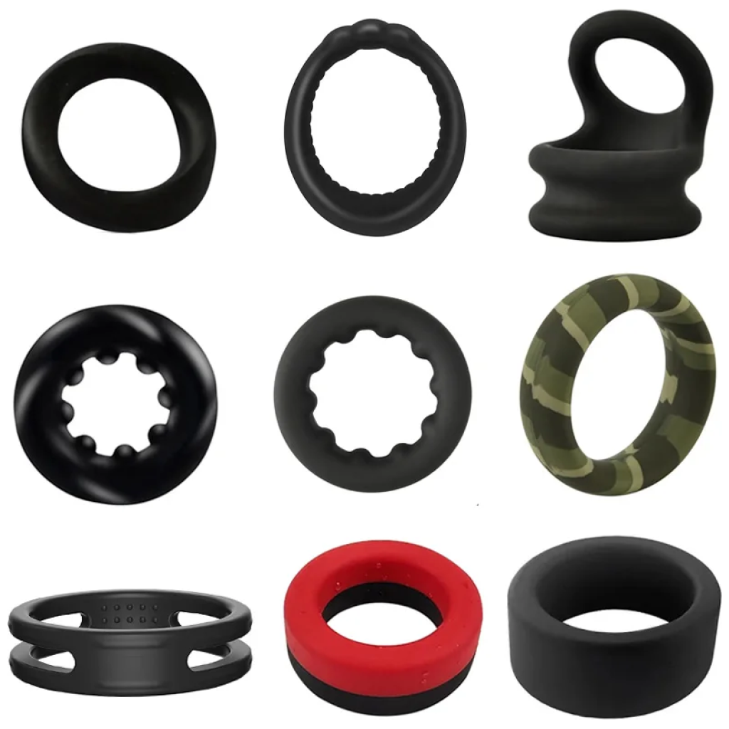 soft silicone penis cock ring set ball scrotum stretcher penis lock cock ring delay ejaculation enlargement sex toy big man
