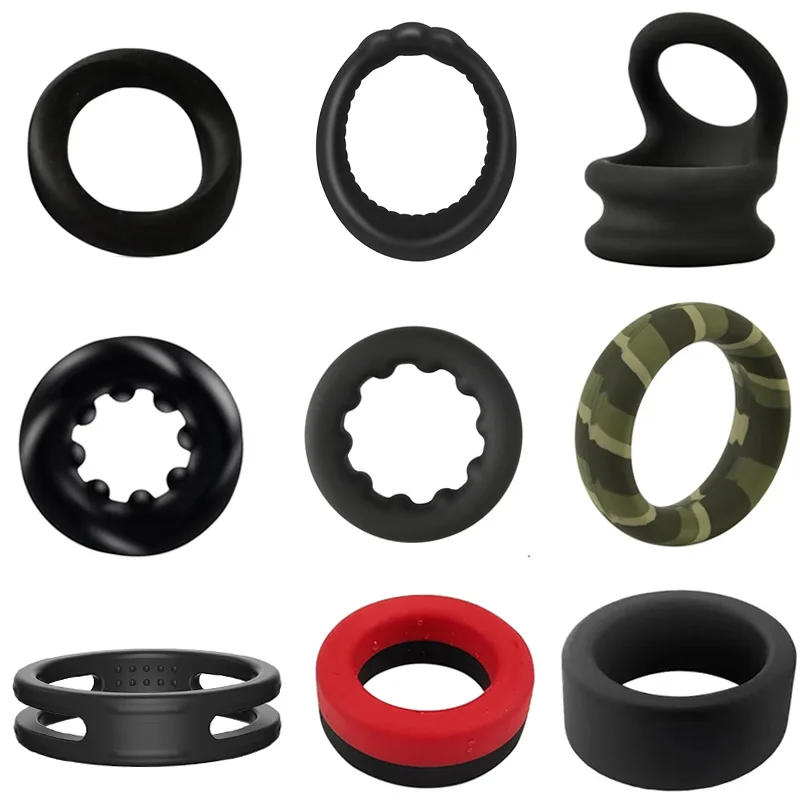 soft silicone penis cock ring set ball scrotum stretcher penis lock cock ring delay ejaculation enlargement sex toy big man