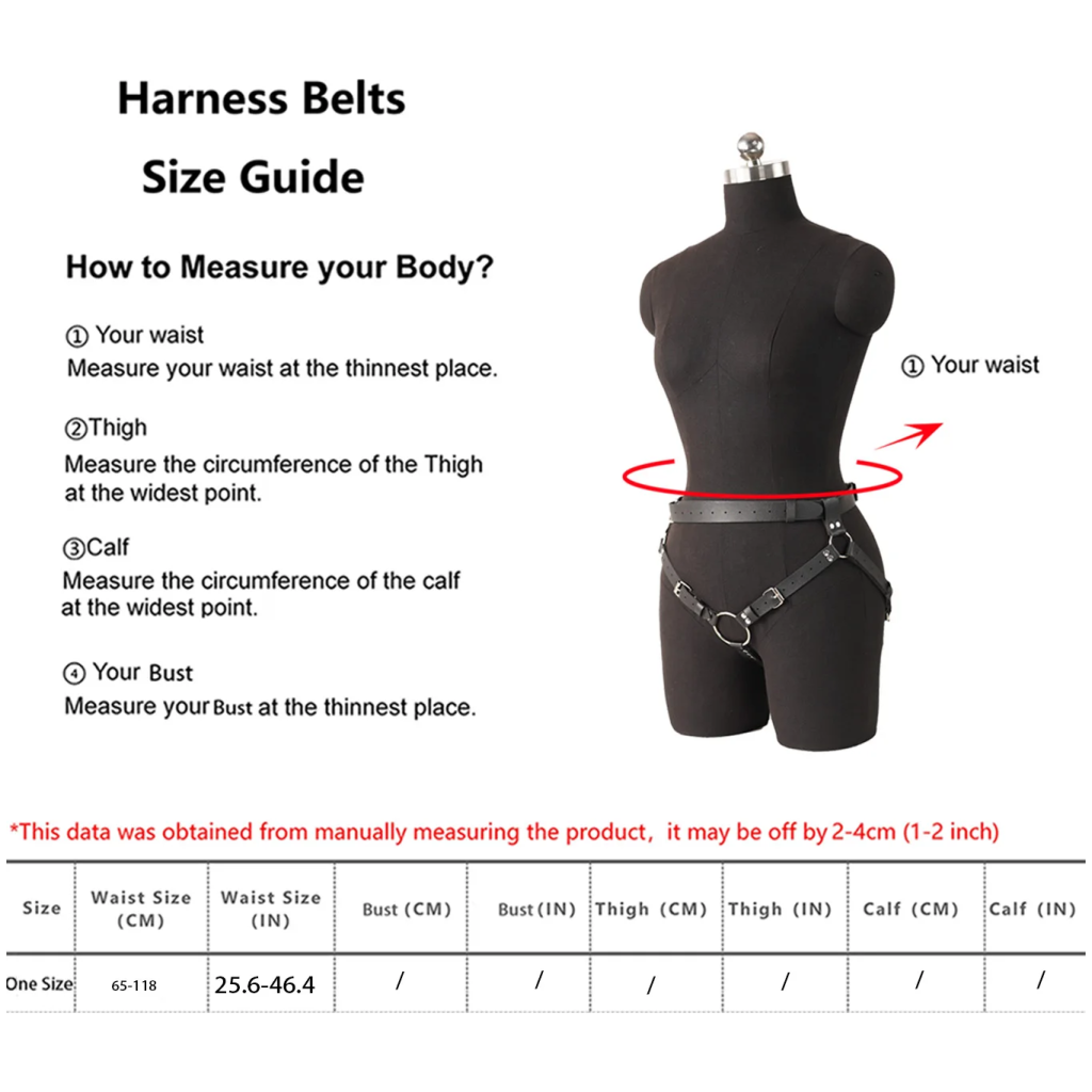 bondage leather harness adjustable buckles, heavy duty straps, clubwear, fetish gear, costume, cosplay, black