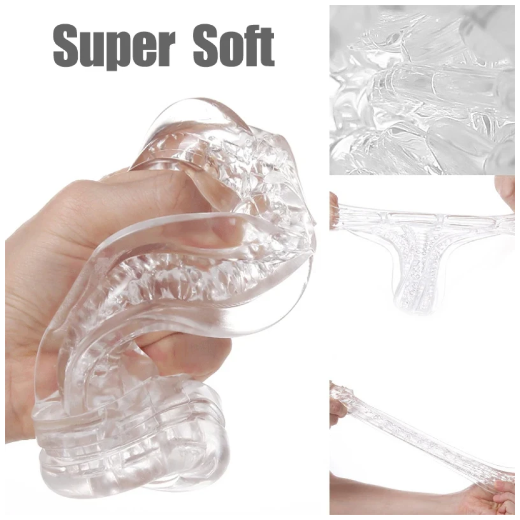 galaku masturbator soft pussy transparent vagina adult endurance exercise sex products vacuum pocket cup