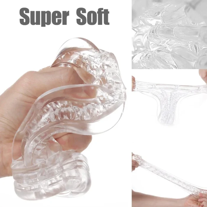 galaku masturbator soft pussy transparent vagina adult endurance exercise sex products vacuum pocket cup
