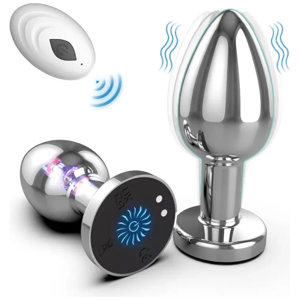 vibrating anal plug vibrator remote control 10 powerful vibrations prostate massager with flashing light base sex toy for couple