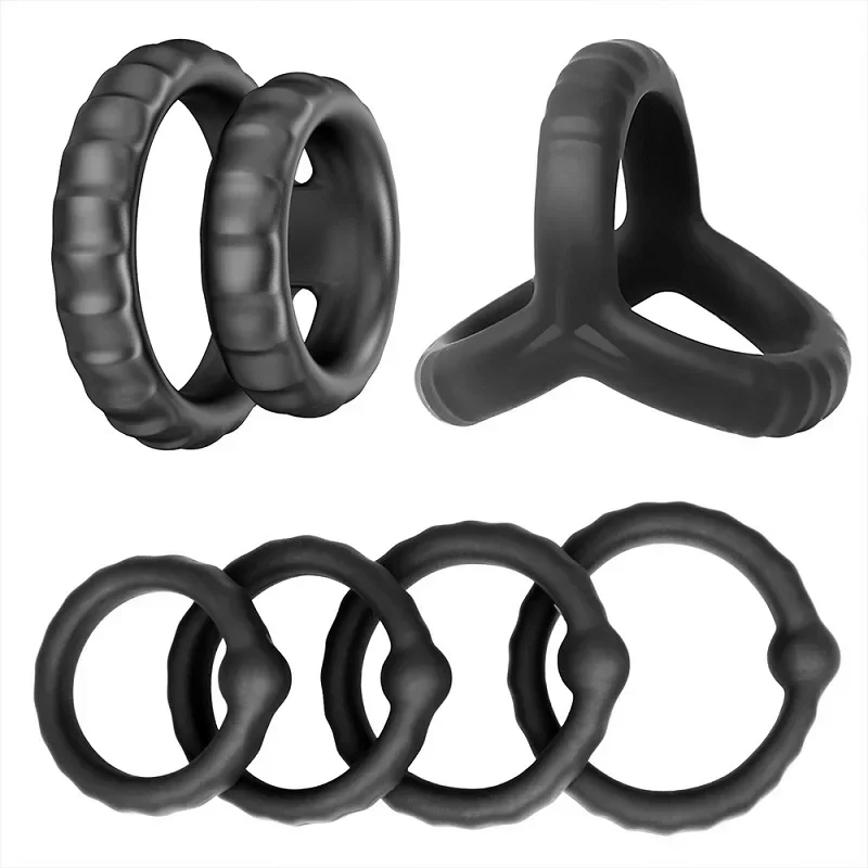 reusable silicone penis ring (newest design) delayed ejaculation & penis enlargement, men’s dick enlarger sex toy