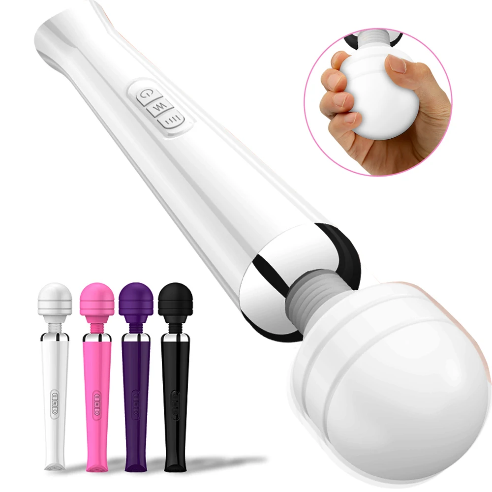 powerful magic wand vibrator big av body massager g spot clitoris stimulator usb charging adult for woman