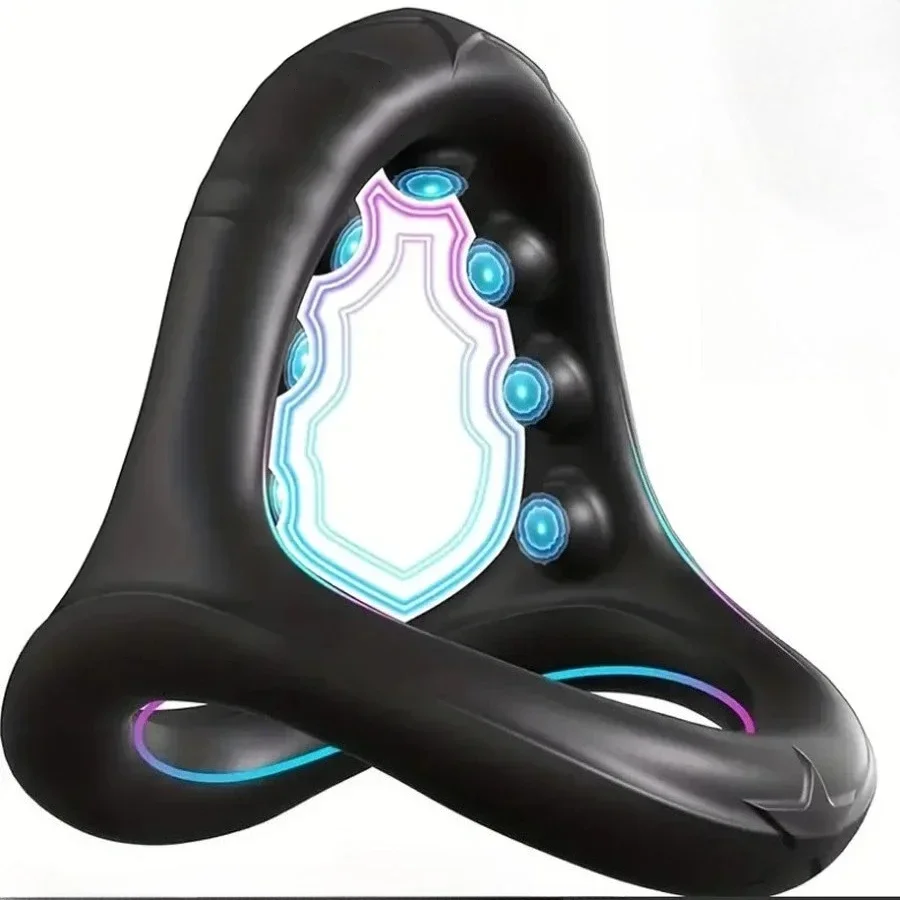 silicone penis rings cock ring erection enhancing triangular penis ring with massage beads delayed ejaculation